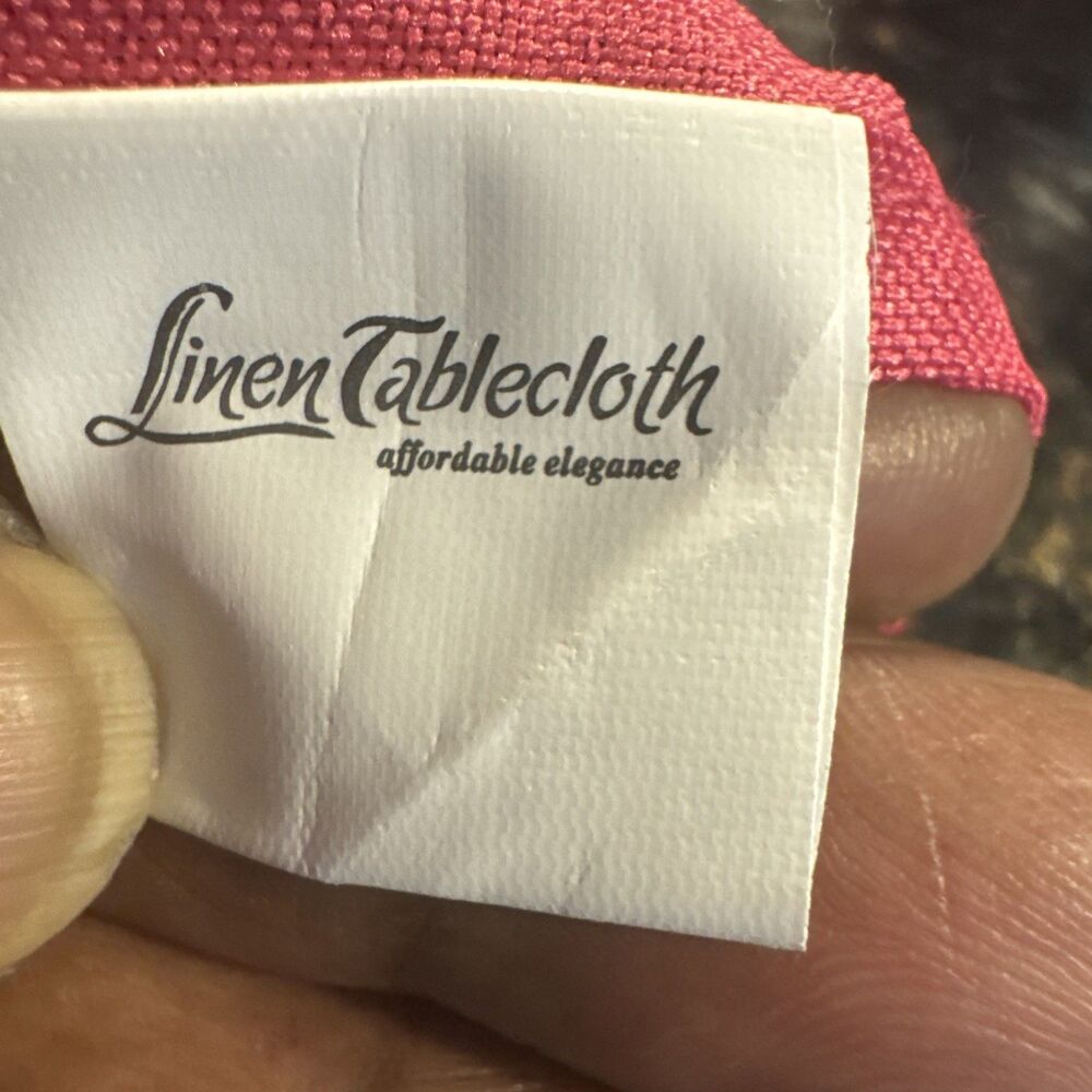 Linen Tablecloth 100% Polyester Size 70”X 120”